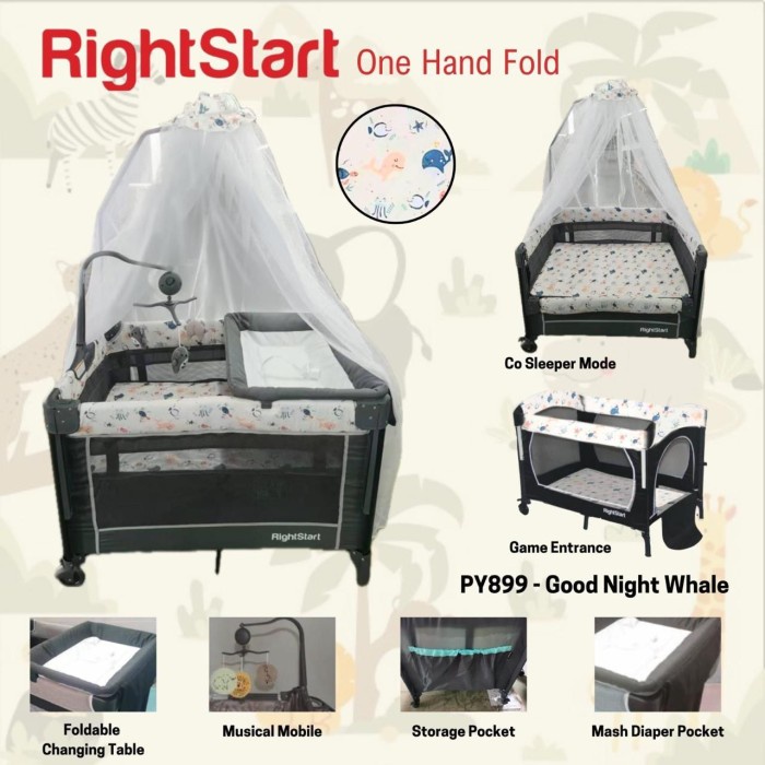 TERBARU Baby Box Right Star 8 in 1 RightStart Tempat Tidur Bayi Anak Ayunan PROMO