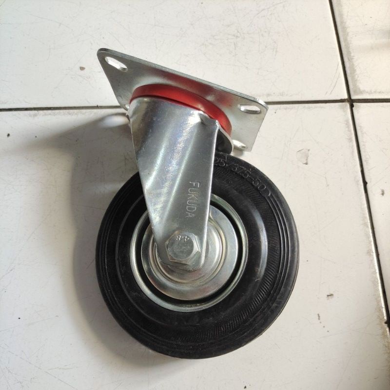 AYOOOLLARIZSS roda troly 5" hidup / roda karet 5" hidup / roda Caster 5" hidup