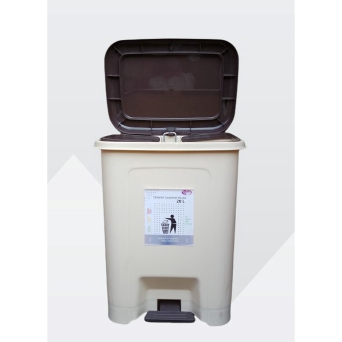 Tempat Sampah Plastik Injak 20 Liter / Tempat sampah injak cokelat 20 Liter / Tempat sampah injak