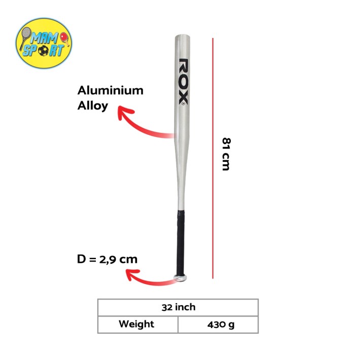TERBARU stick softball tongkat pemukul softball ROX 32 inc