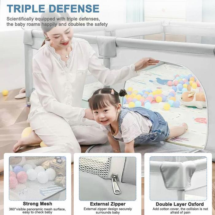 [Cod] Pagar Bayi Pagar Mainan Bayi Pagar Mainan Anak Playground Anak Pagar Bayi Pembatas Kasur Pagar