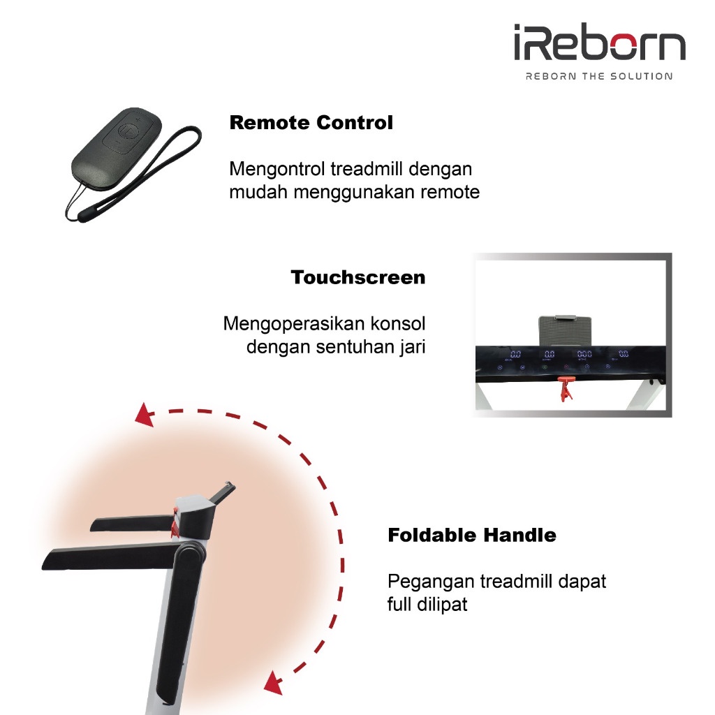 Alat Fitness Treadmill Elektrik IReborn Siena (BANDUNG)