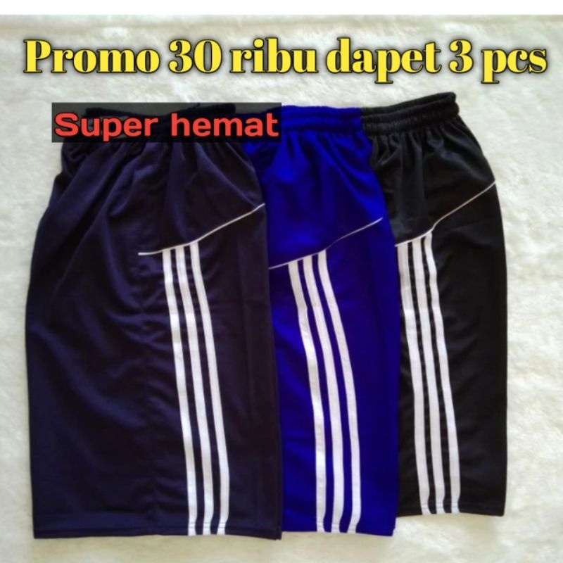ISI ( 3 ) PCS CELANA PENDEK PRIA/KOLOR