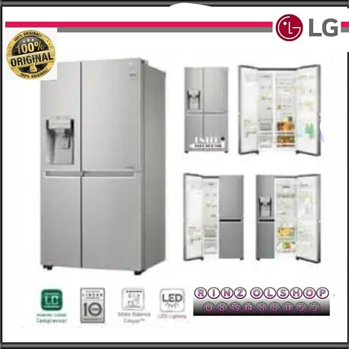 KULKAS SIDE BY SIDE IN DOOR ICE MAKER INVERTER LINIER LG GC-L247CLCV