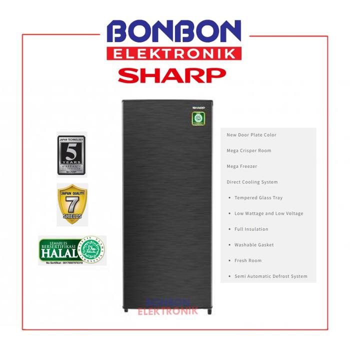 Sharp Kulkas 1 Pintu SJ-N192N-HS / New Kirei Series SJN192