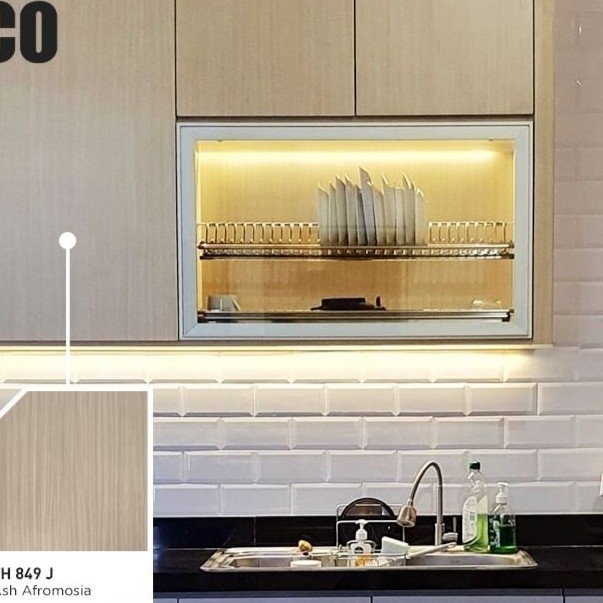 RAK PIRING GANTUNG TACO LEMARI DAPUR HW010SS STAINLESS STEEL 60-80CM