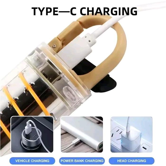 Serasiinspace Senter Teleskopik Xhp 50 Led Super Terang - Senter Zoom Senter Lampu Flash Tahan Air