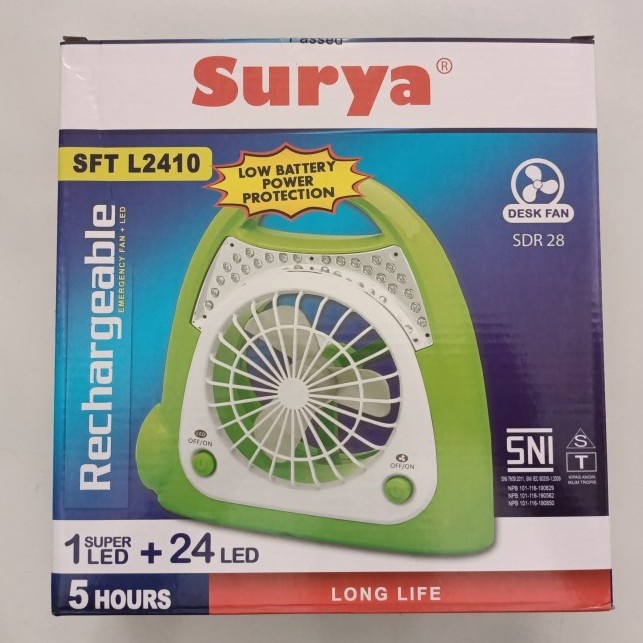 ,,,,,,,] Kipas Angin Portable + Lampu Emergency Surya England
