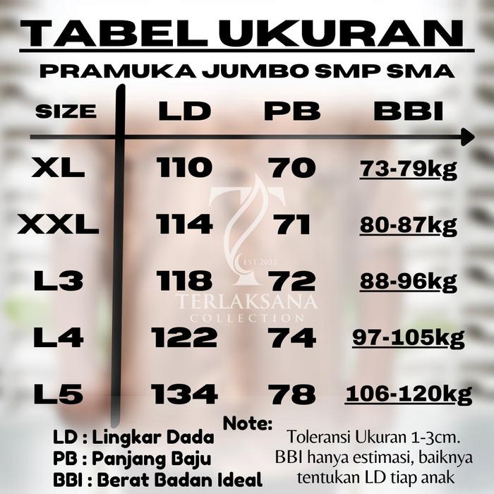 Dresto- Baju Pramuka Jumbo Smp Sma Seragam Pramuka Twist Pendek