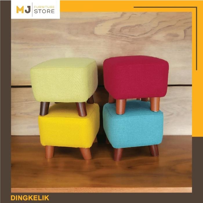 Dingklik Sofa Pouff Mini Stool Sofa Sandaran Kaki Sofa Mini Furniture