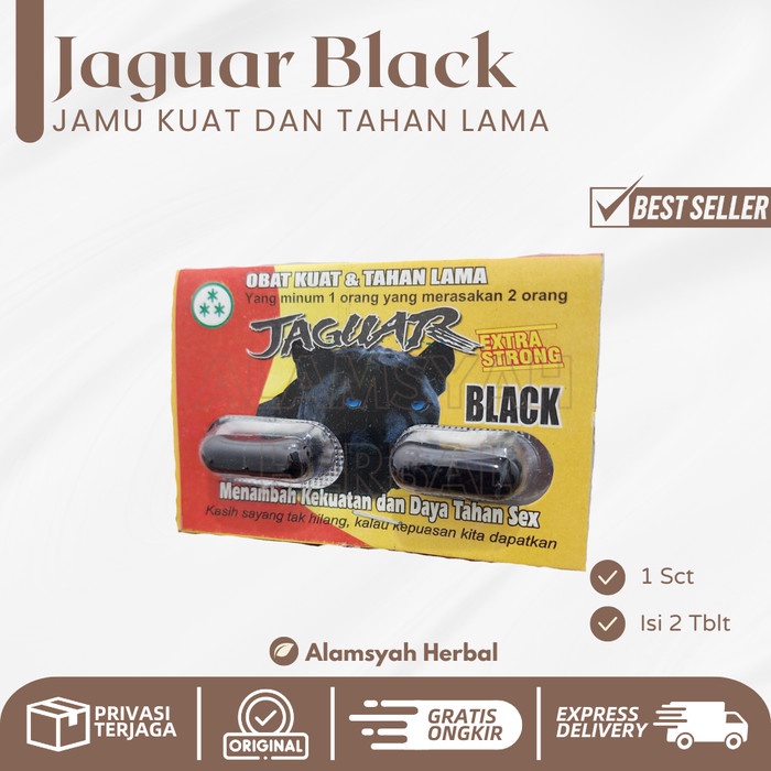 JAGUAR BLACK EXTRA STRONG Jamu Obat Kuat Pria Perkasa dan Tahan Lama Original