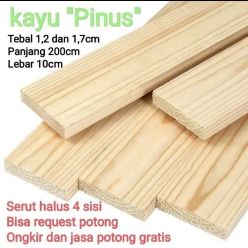 AYOOOLLARIZSS Papan kayu Pinus BARU Serut 4 sisi lebar 15cm 17cm x Panjang 2m. Bukan Jati Belanda
