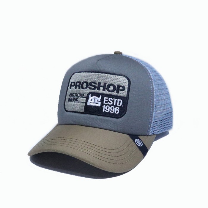 Cap- Topi Pria Original Proshop Trucker Hat Tan Grey