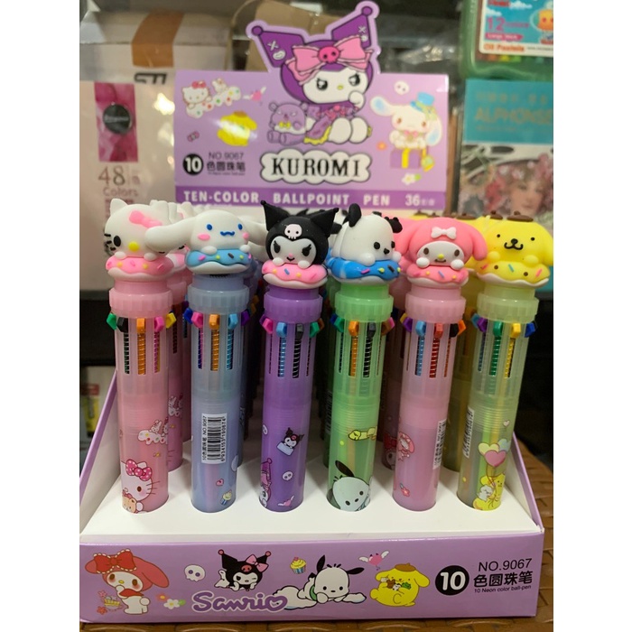

------] ballpoint 10 warna sanrio tinggi 15 cm body transpawan bobomart yunghan kuromi / pompompurin