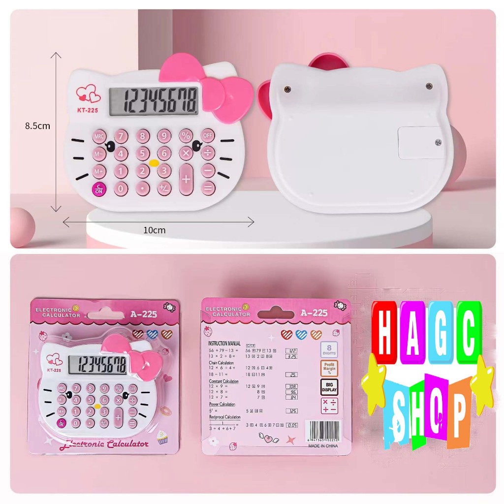 

Hagcshop Kalkulator HELLO KITTY 8 Digit - Calculator Check & Correct KT A 225 Dw05