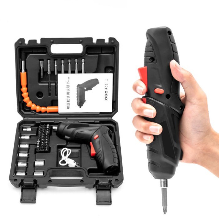 Mesin Bor cordless mini 48pcs set 4,2 screwdriver baterai serbaguna