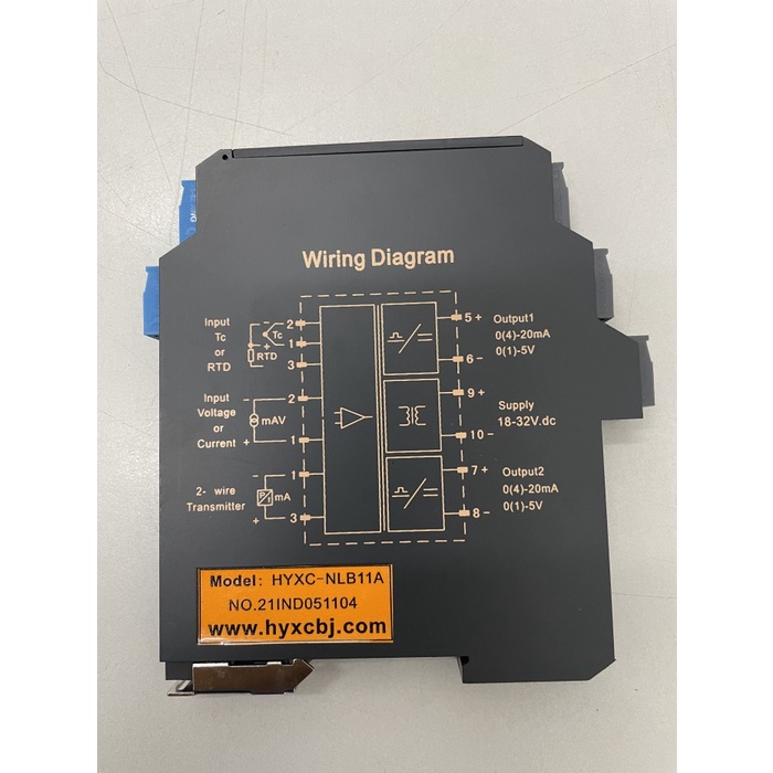 TOP SIGNAL ISOLATOR CONVERTER 1 INPUT 4-20MA 2 OUTPUT 4-20MA DIN RAIL 24V -