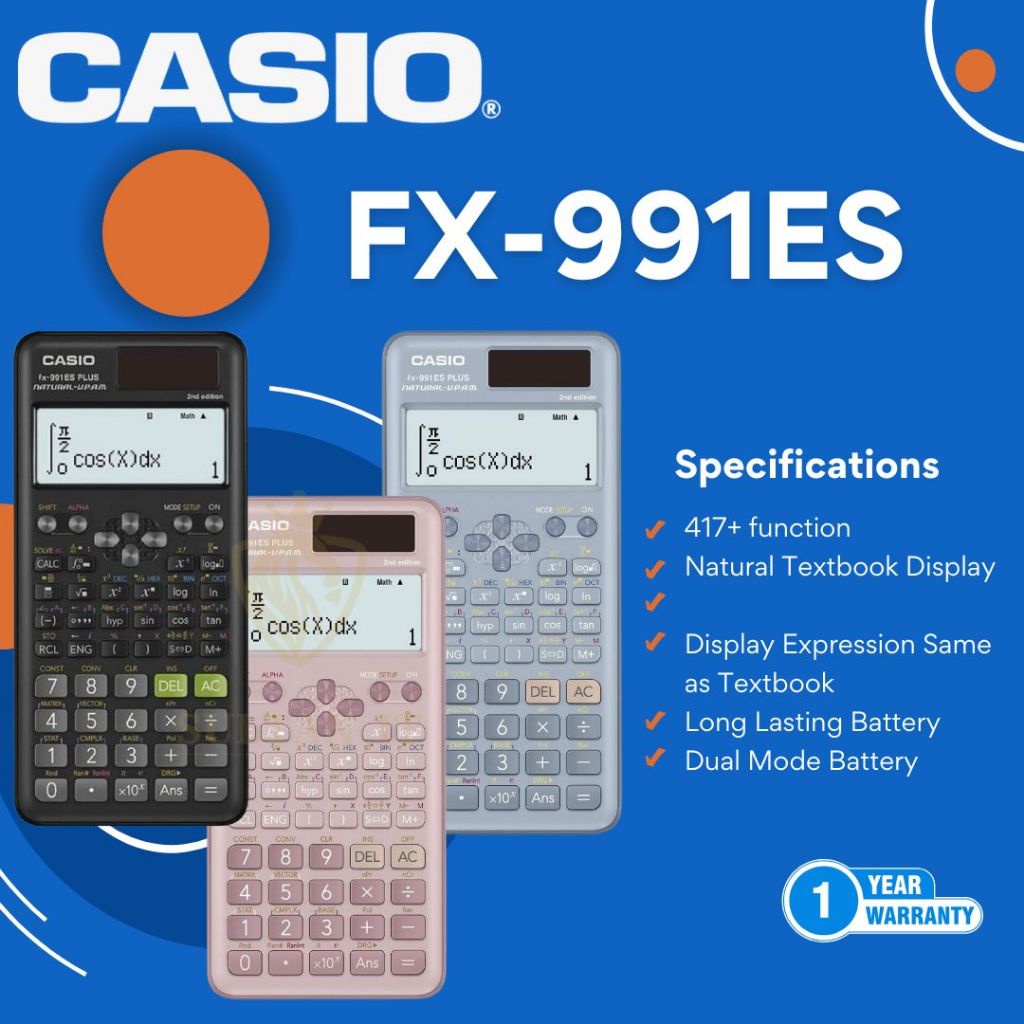 

Kalkulator Casio FX-991ES Plus 2nd Edition Original Dw05