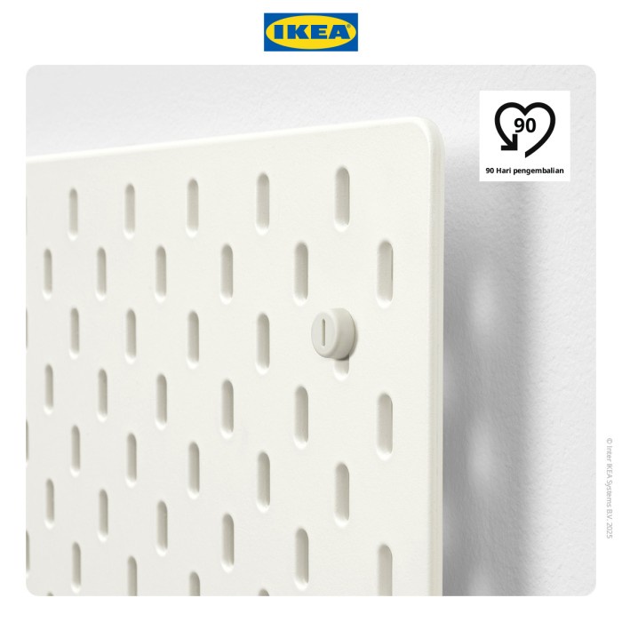 

Ready Ikea Skdis Papan Berlubang Pegboard Putih 56X56 Cm