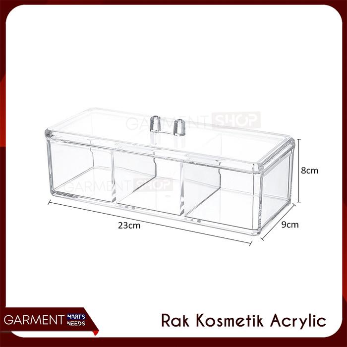 

BERKUALITAS Tempat Kapas Make up Acrylic Akrilik Kosmetik Makeup Wajah Estetik Wadah Cotton Bud Rak