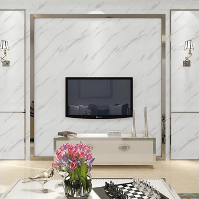 (Expert) Sticker Marmer Pelapis Furniture Sticker Dinding PVC Interior Film