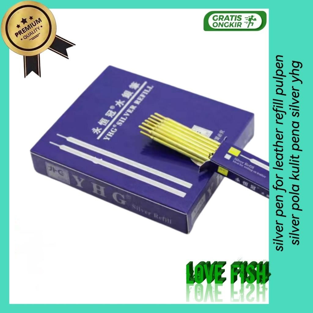 

Silver Pen for Leather Refill Pulpen Silver Pola Kulit Pena Silver YHG Dw05