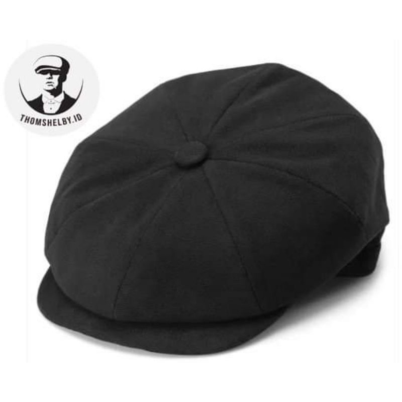 Newsboy Cap B Series Topi Klasik Newsboy Hitam