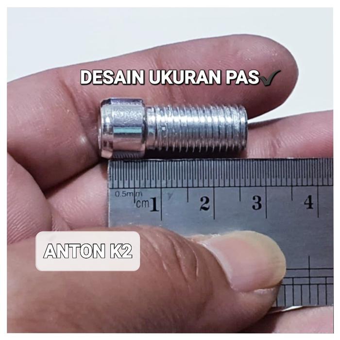 BAUT KACA SPION TOMOK VARIASI MUR SEKRUP L6 UKURAN DERAT 12/14 KIRI