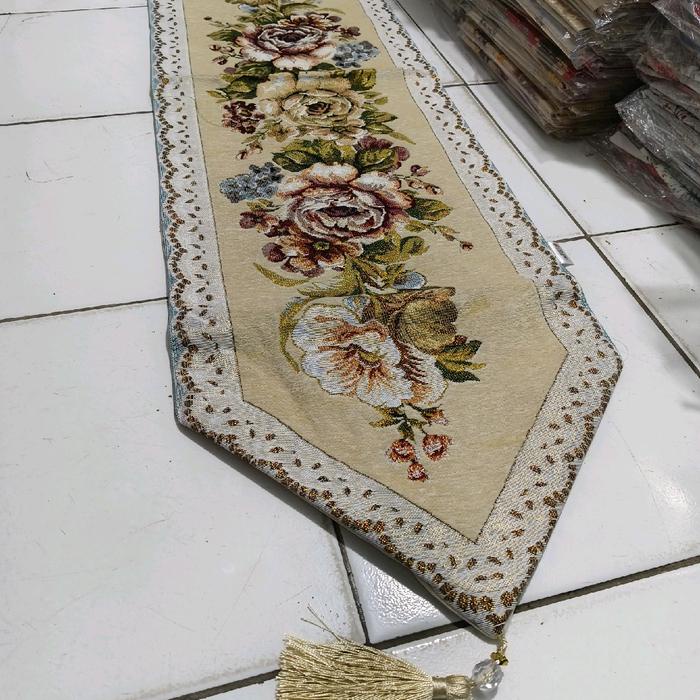 TAPLAK MEJA TAMU TURKI MEWAH TEBAL PREMIUM