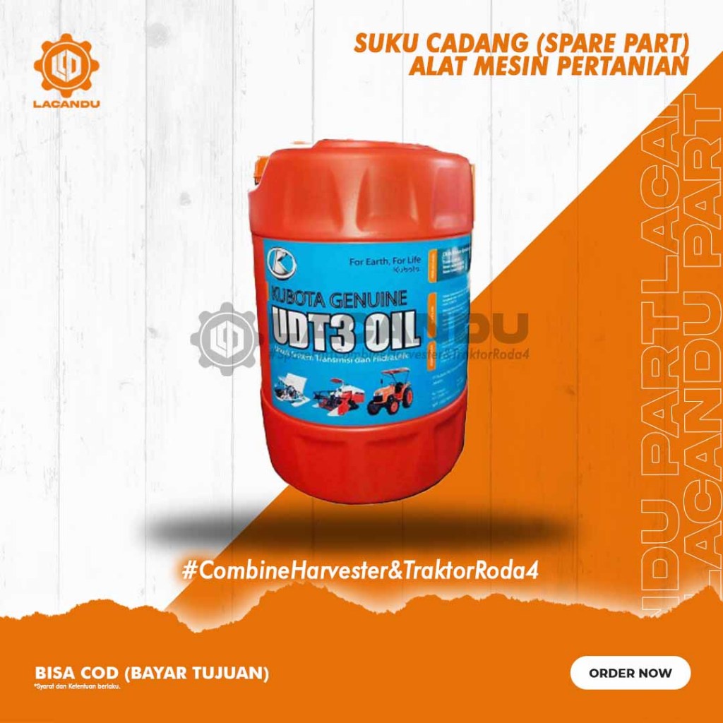 OLI GARDAN - TRANSMISI - HIDRAULIK - OLI UDT 3 KUBOTA 18 LITER - COMBINE - TRAKTOR - MESIN TANAM -
