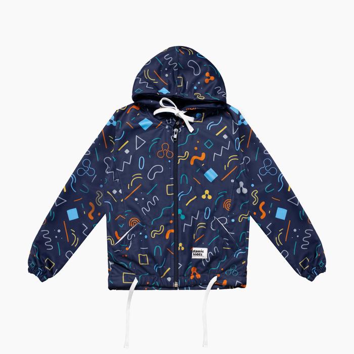 Miniqe- Atomic Kiddz Jaket Sublim Anak unisex 1-12 Tahun - Linoz Navy