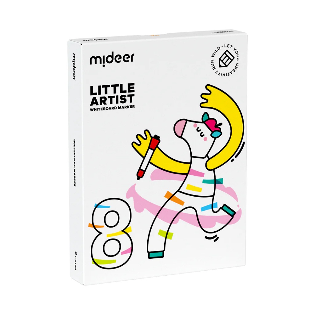 

Mideer Little Artist Wipe and Clean Whiteboard Marker 8 Colors Spidol Warna Warni Papan Tulis