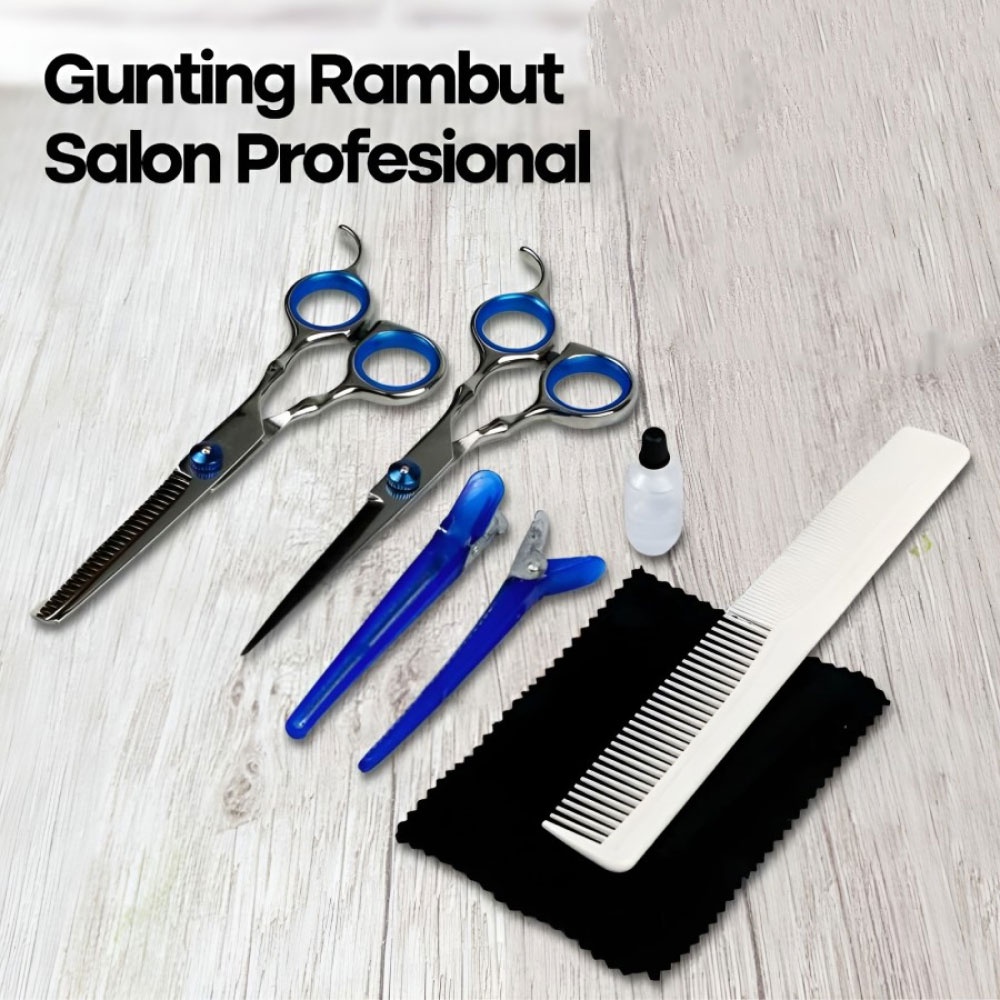 

Gunting Rambut Salon Profesional Stainless Steel - BHT002 - Hitam | Jakhoki