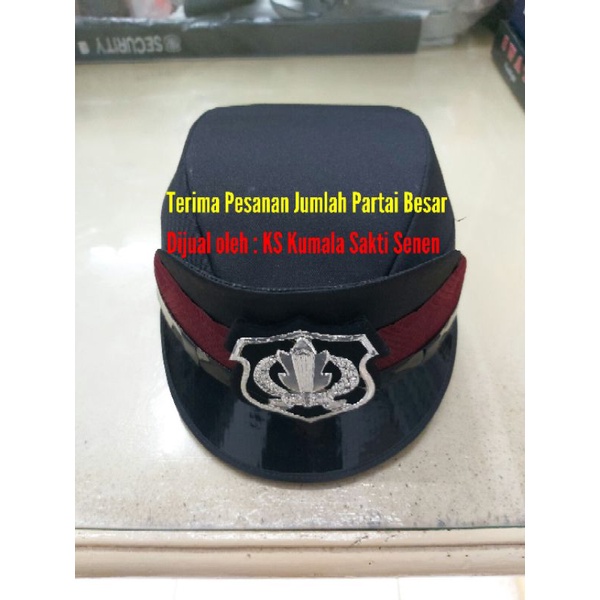 Topi Pet Satpam Pelaksana Wanita Topi Jaring SecurityKaos SatpamRompi Satpam Jaring Dobel Mes