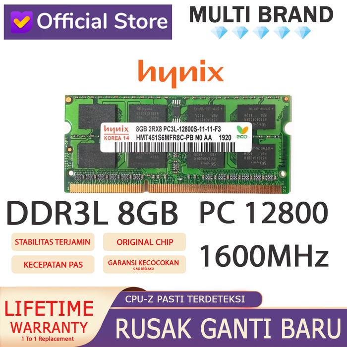 Ready RAM LAPTOP HYNIX DDR3L 8GB 12800/1600 MHz ORI RAM NB DDR3L 8GB 1600MHz