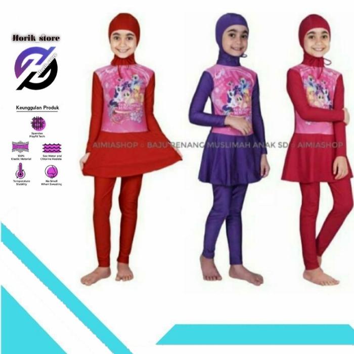 Ready baju renang muslimah anak TK baju renang muslimah