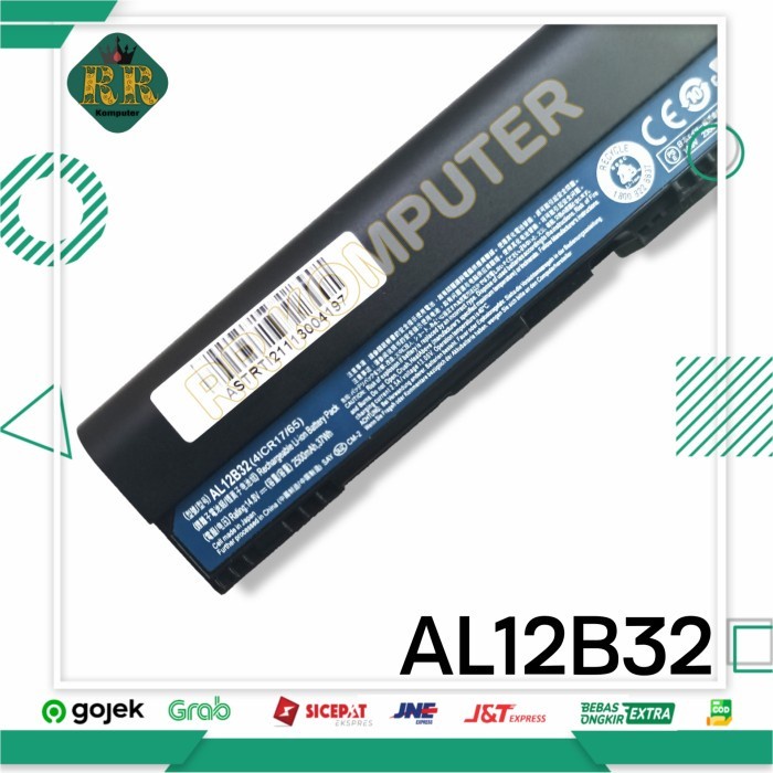[Expert] Baterai Original Acer Aspire 725 756 AL12B32 AL12X32 AL12B72 TEBAL