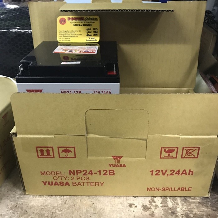 [Expert] Aki Battery Kering Yuasa NP24-12B 12V 24Ah, Yuasa Battery 12V 24Ah