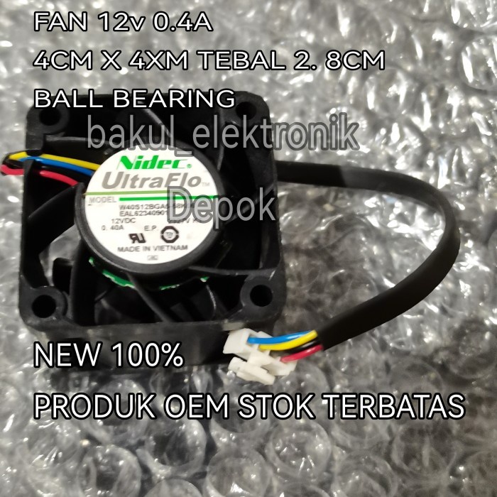 [Expert] FAN 4CM 12V NEW BALL BEARING NIDEC HIGH SPEED