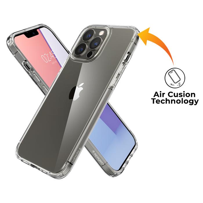 (Expert) Case iPhone 13 Pro Max Mini Spigen Crystal Hybrid Anti Crack Magsafe - 13 Pro, Clear
