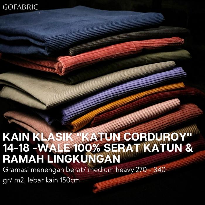 TERLENGKAP kain katun corduroy kain corduroy premium salur besar