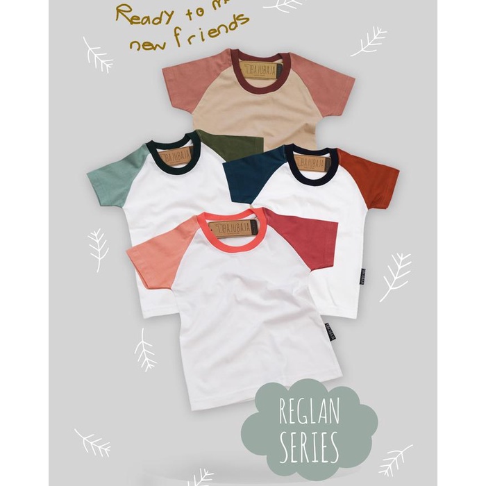 Boybi- Bajubaja junior reglan / kaos polos anak kombinasi tshirt bahan tebal