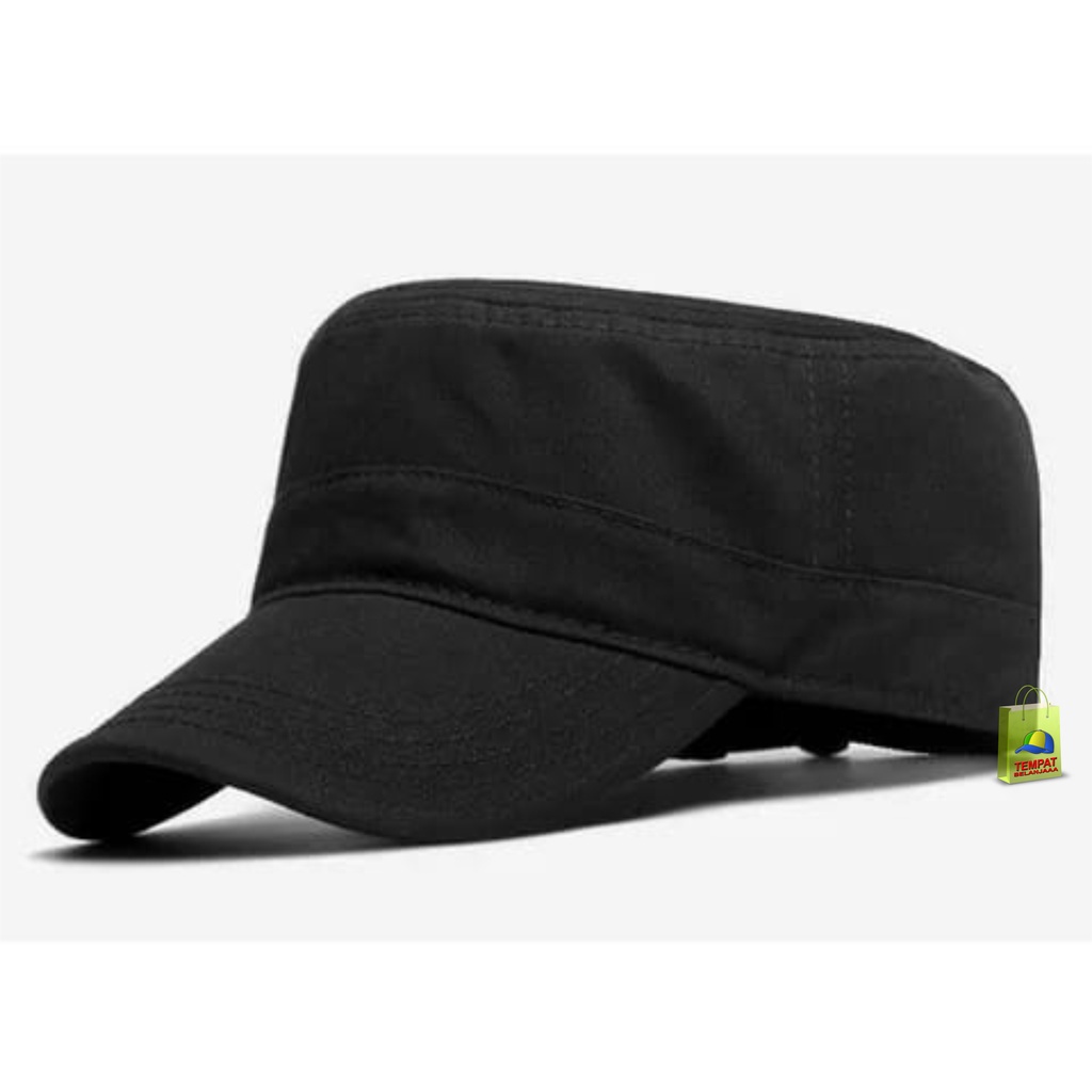 Topi Komando Polos Pria Bisa Custom Logo dan COD Dw05