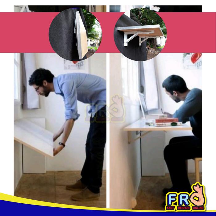 Meja Lipat Dinding/Meja Komputer/Meja Belajar/Rak Gantung/Rak Gantung