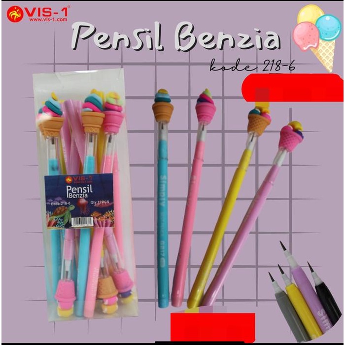 

best seller] pensil bensia viz 1 ultraman , ice cream , pony , smile satuan