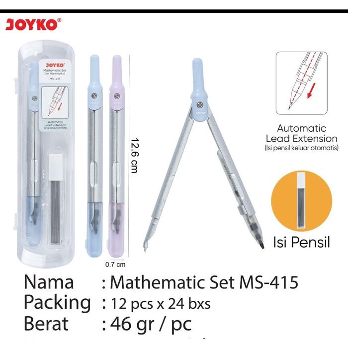 

Buruan beli] jangka joyko ms 415 pastel mathematic set automatic