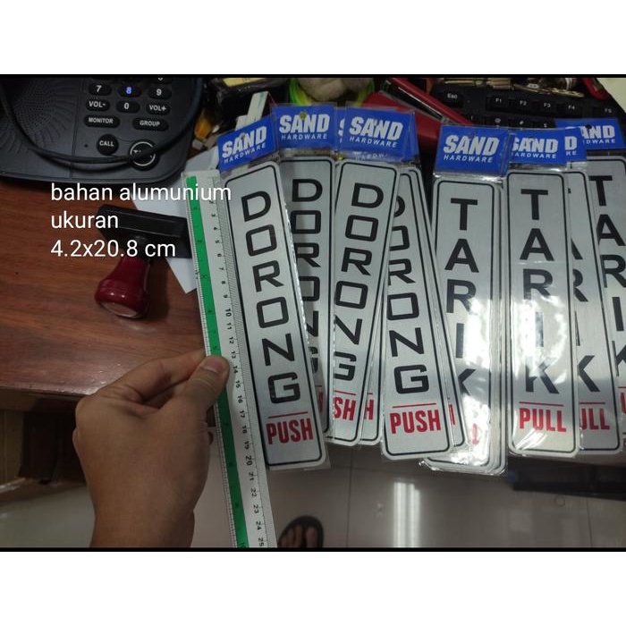

{{{{}}] label tarik dorong alumunium satuan 4.2 x 20.8 cm