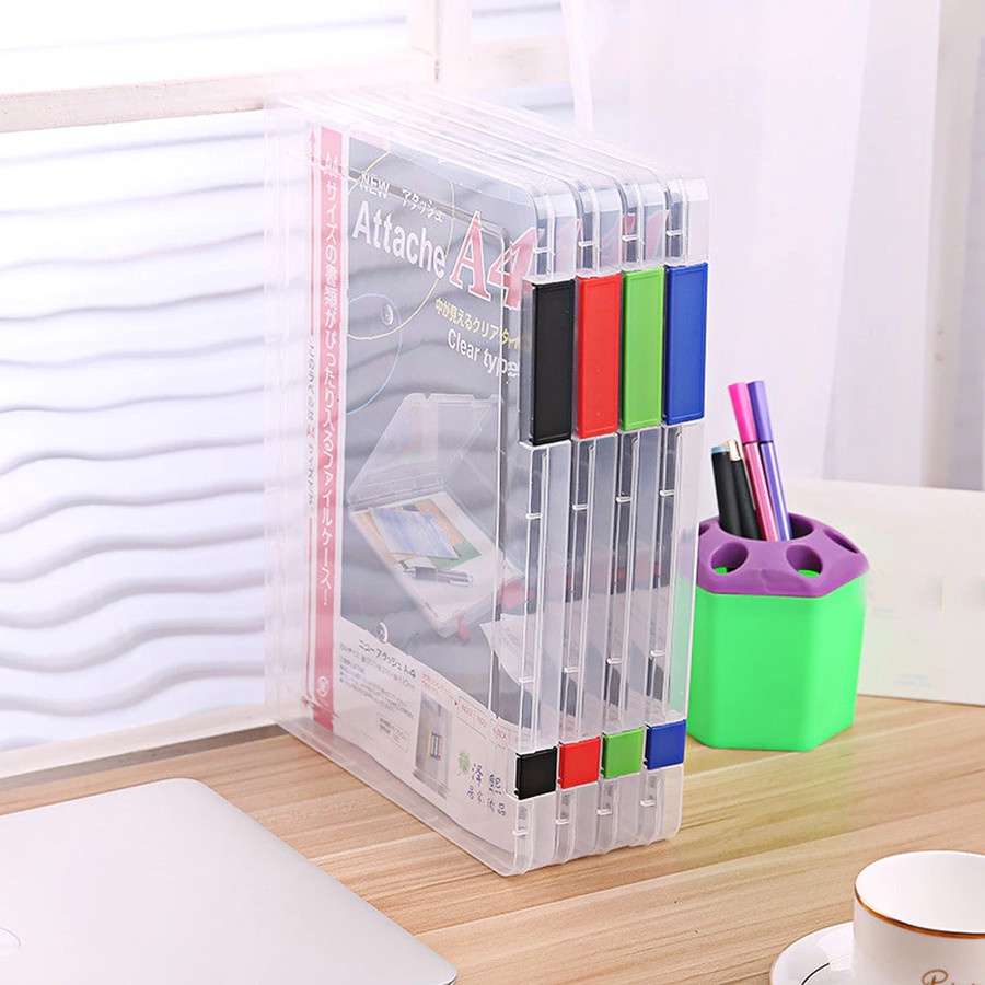 

Kotak Penyimpanan Clear Folder File Kertas A4 A5 Plastik Transparan