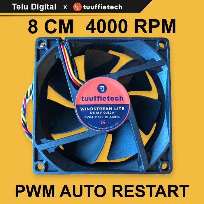 [Expert] Mining Fan - Tuuffietech Windstream Lite 8cm Fan PWM Kipas Komputer