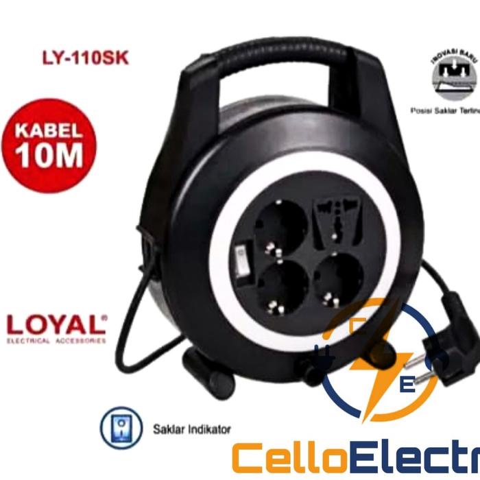 Kabel Roll Loyal Ly-110Sk / Kabel Loyal Welto 10 Meter Full + Saklar